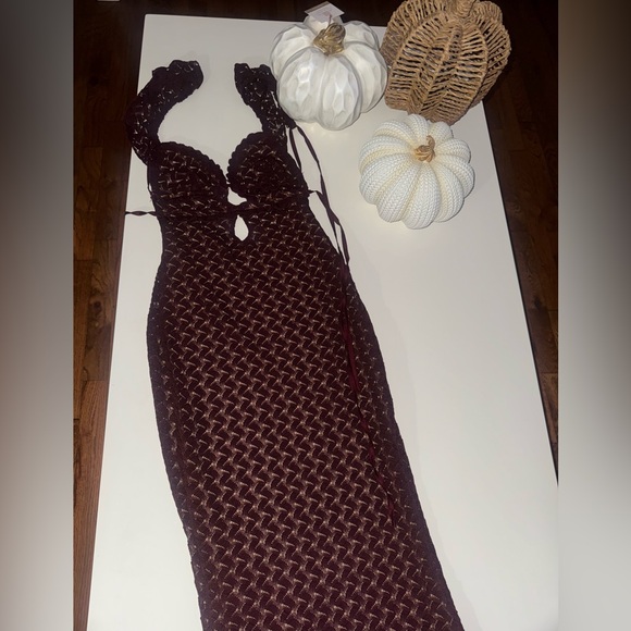 Meshki Ezra Lace Maxi Dress In Plum Size XXS 🥀✨ - Picture 7 of 9